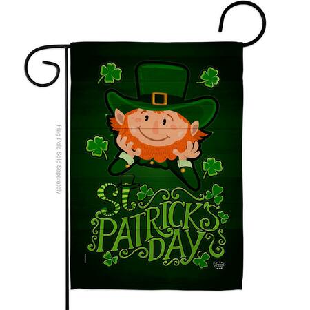 ORNAMENT COLLECTION 13 x 18.5 in. Lucky Leprechaun Garden Flag with Spring St. Patrick Double-Sided  Vertical Flags OR583675